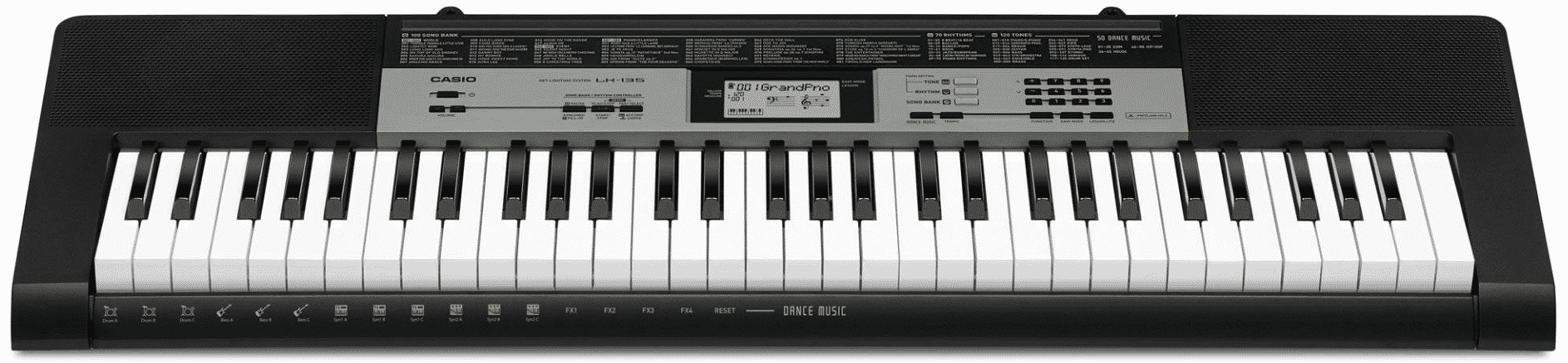 Casio LK-135 Clavier à Touches Lumineuses Portable, Noir